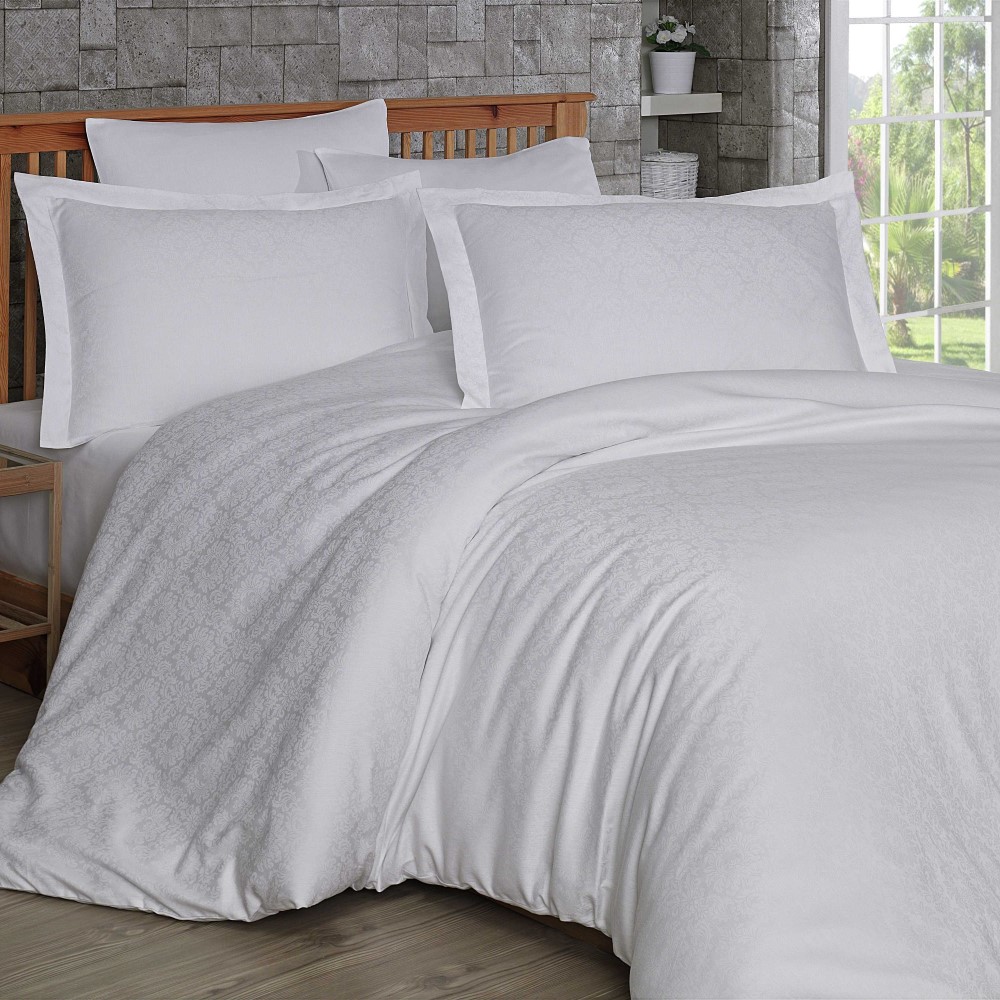 Lenjerie Pat 2 Persoane Hobby Diamond Damask – White Lenjerie Pat 2 Persoane Hobby Diamond Damask – White