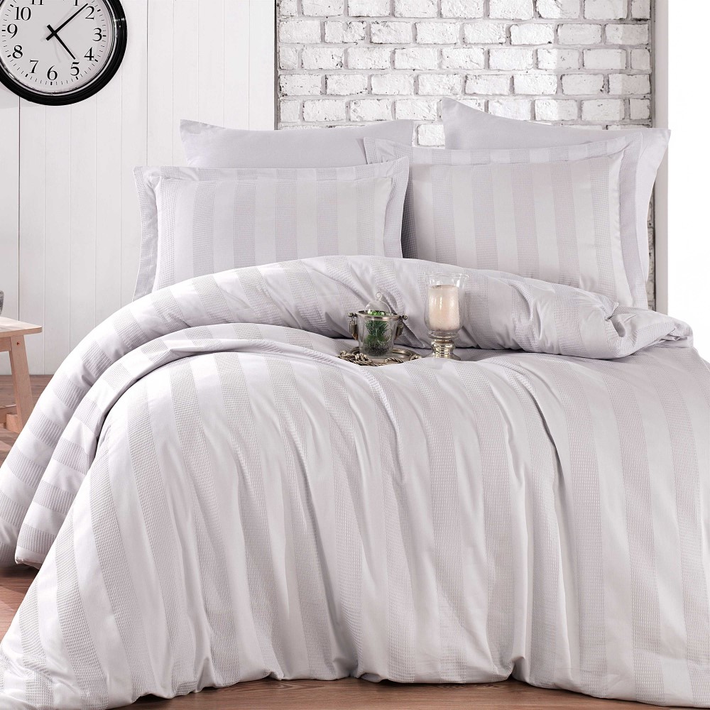 Lenjerie de pat 2 persoane din Bumbac 100% Satin - Hobby Wafel – Gri Lenjerie de pat 2 persoane din Bumbac 100% Satin - Hobby Wafel – Gri