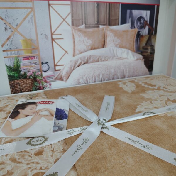 lenjerie de pat satin cappuccino