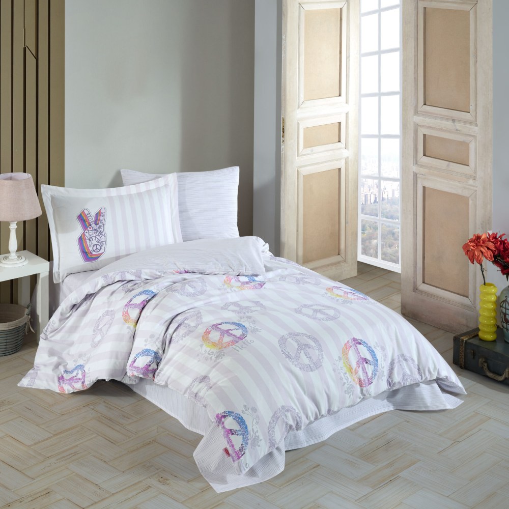 Lenjerie de pat Hobby Peace-Gri Lenjerie de pat Hobby Peace-Gri