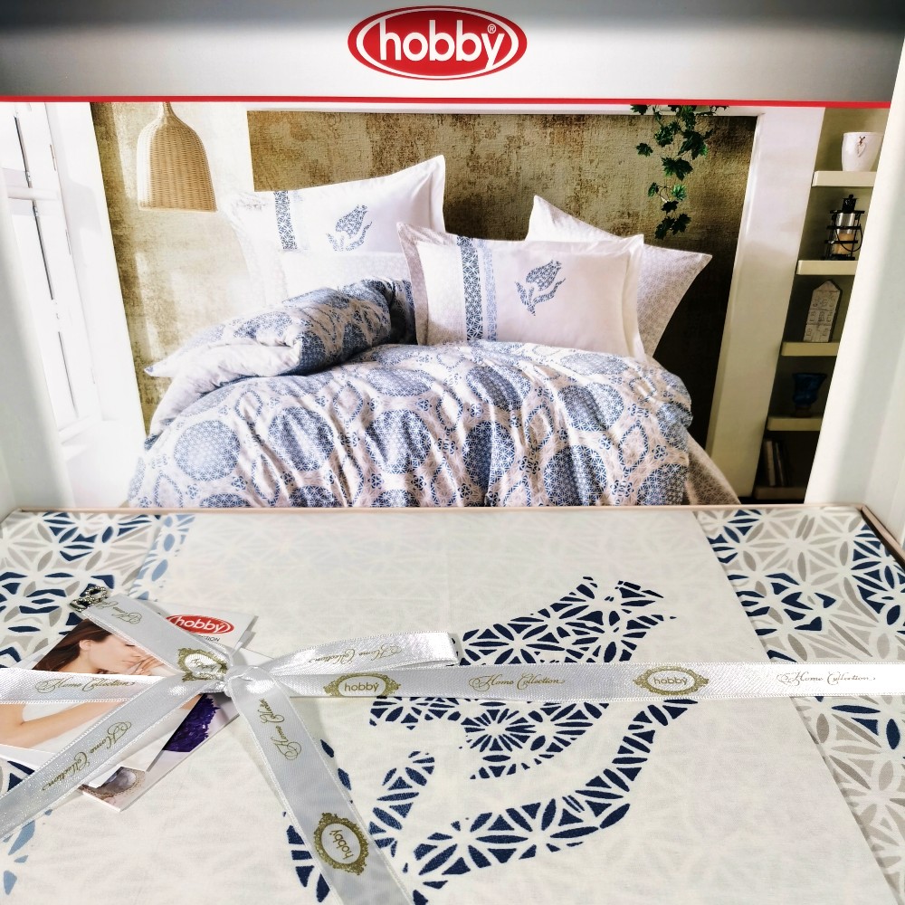 lenjerie de pat din bumbac poplin hobby diamond navi blue lenjerie de pat din bumbac poplin hobby diamond navi blue