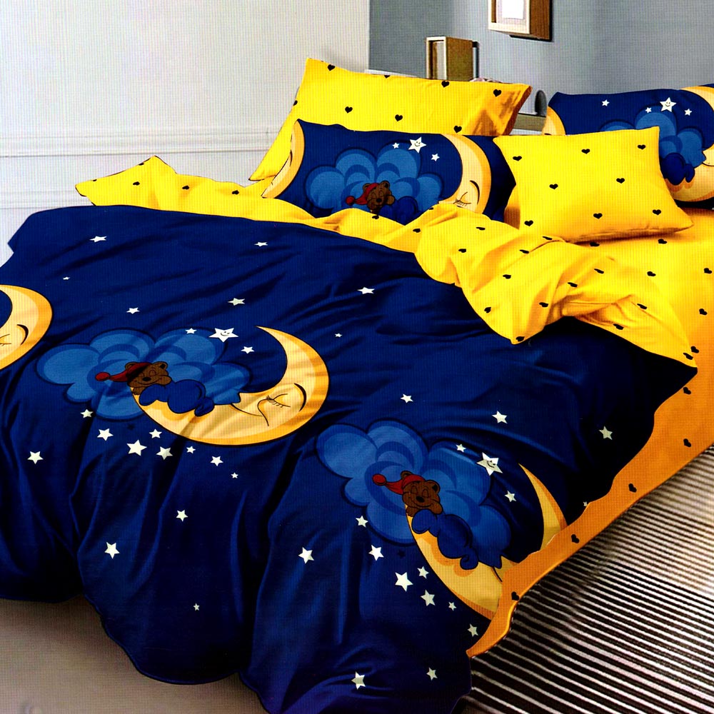 Lenjerie albastra cu corpuri ceresti PUF8279 Lenjerie albastra cu corpuri ceresti PUF8279