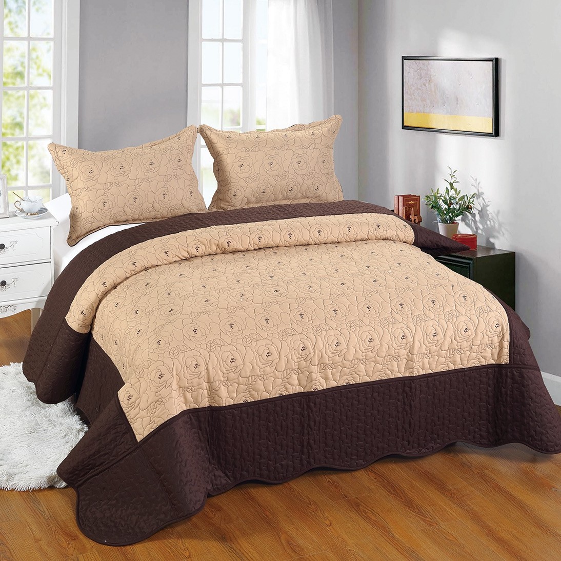 cuvertura crem - maro inchis cuvertura crem - maro inchis