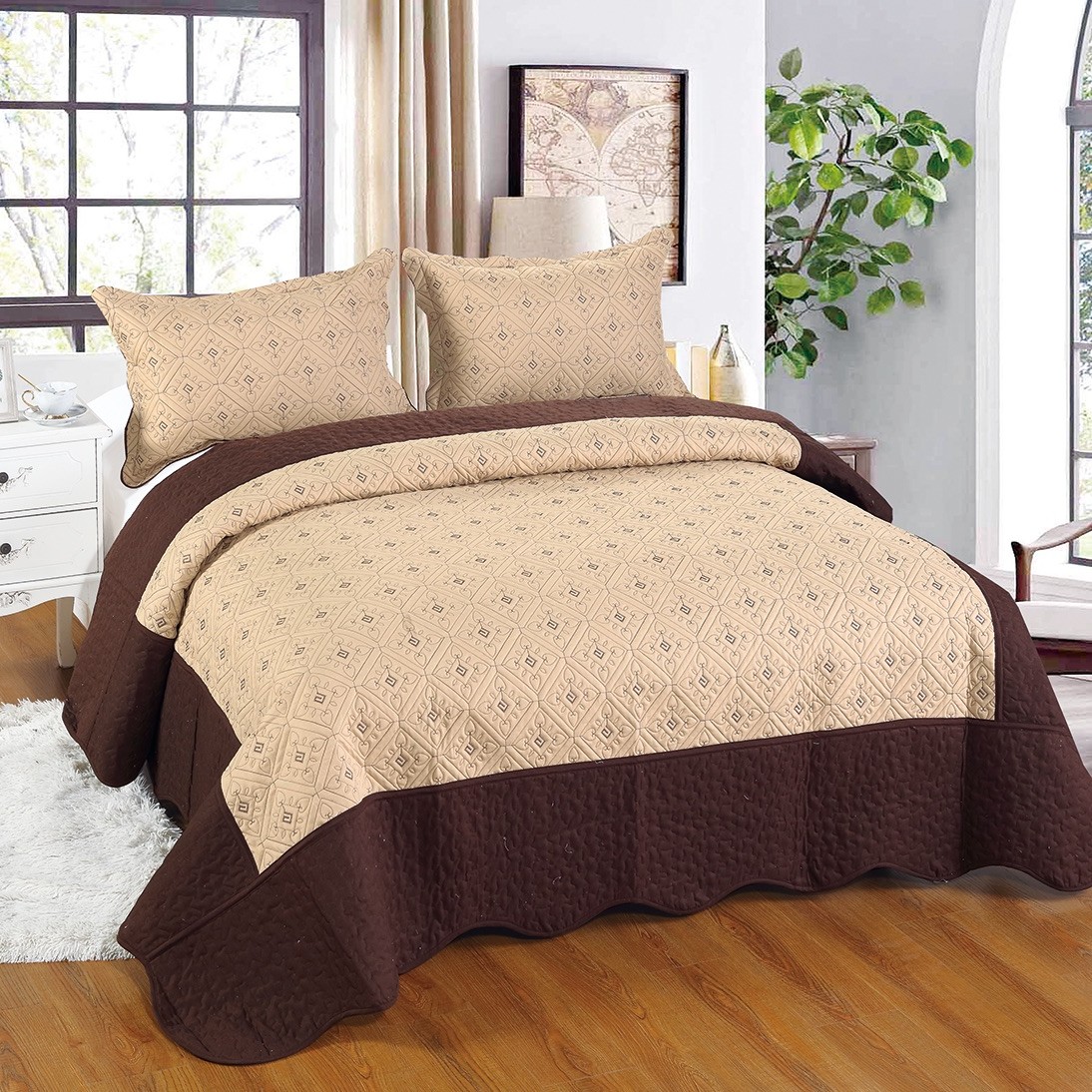 cuvertura crem - maro inchis cuvertura crem - maro inchis