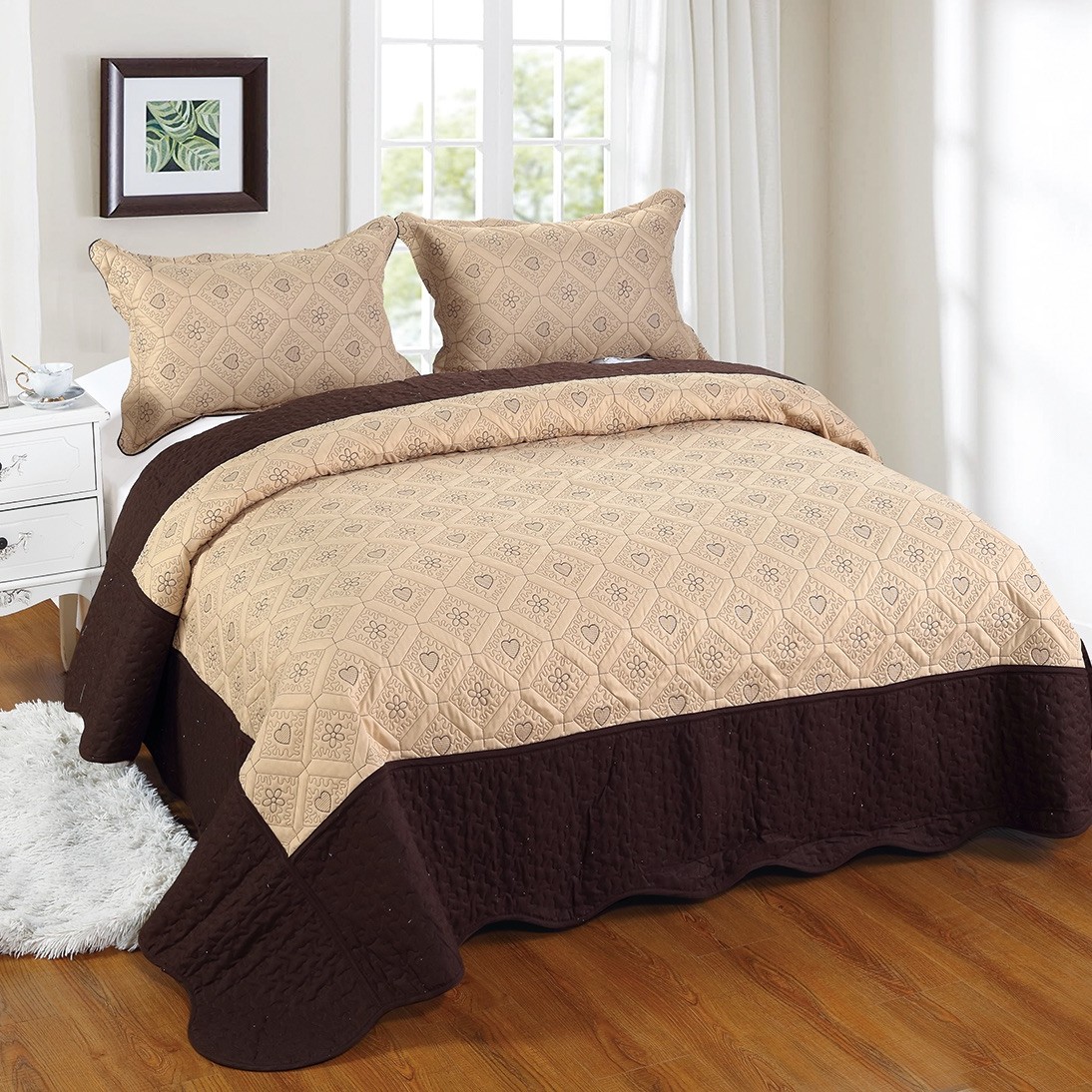 cuvertura crem - maro inchis cuvertura crem - maro inchis