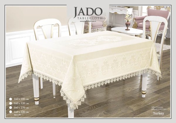 fata de masa jado dantela - crem