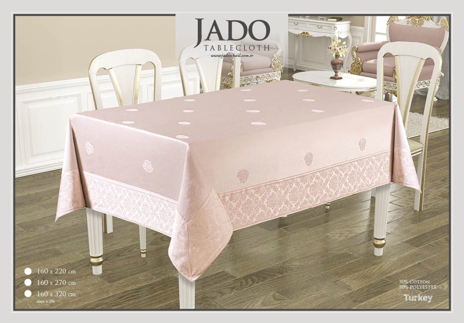 fata de masa jado policoton cu bordura - roz fata de masa jado policoton cu bordura - roz