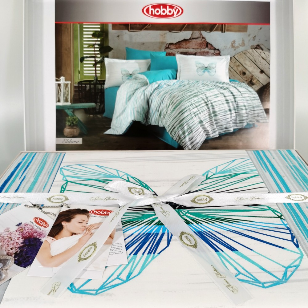 lenjerie hobby eldora turcoaz bumbac 100% lenjerie hobby eldora turcoaz bumbac 100%