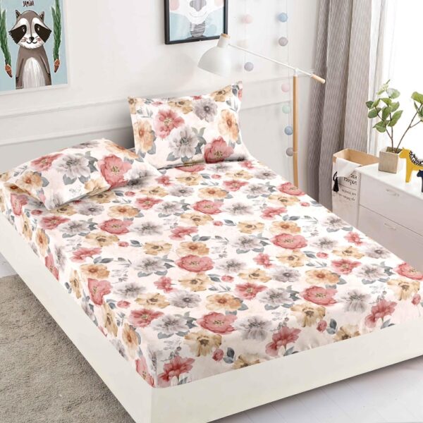 husa de pat finet multicolora