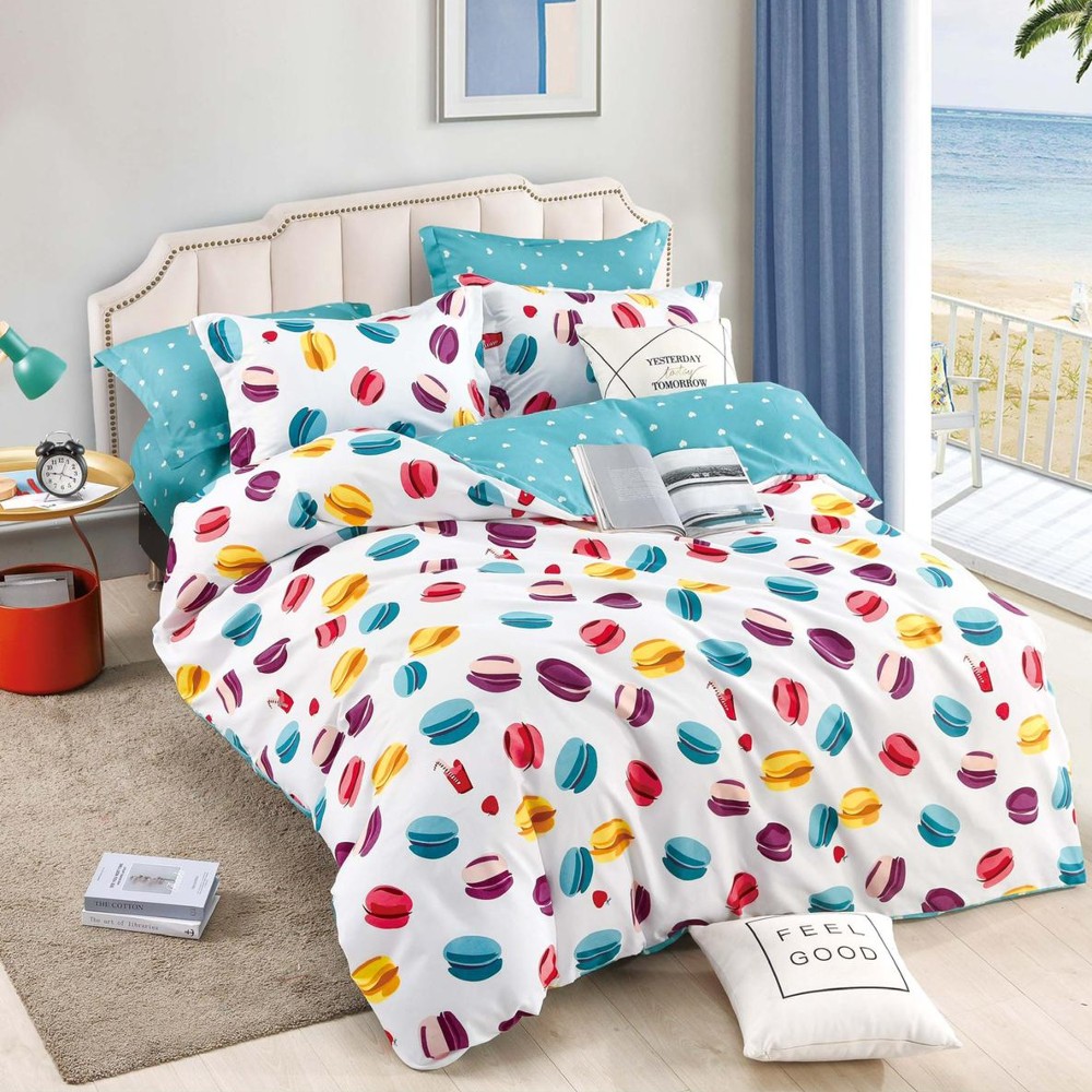 lenjerie din finet alba cu prajituri - macarons lenjerie din finet alba cu prajituri - macarons