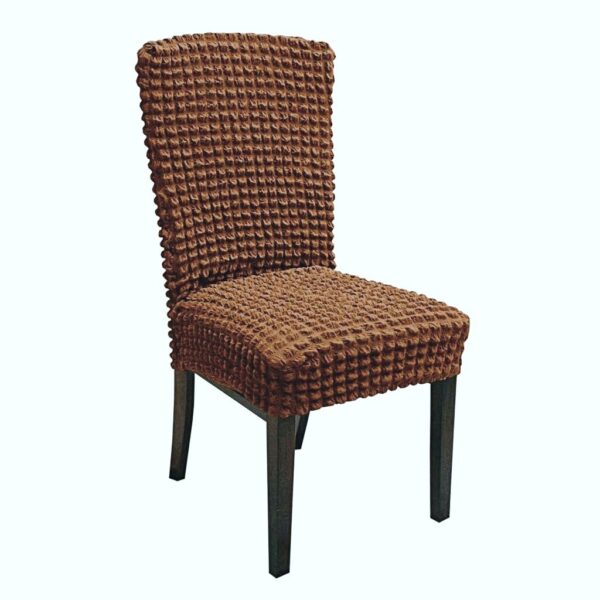 set 6 huse de scaun creponate - cappuccino