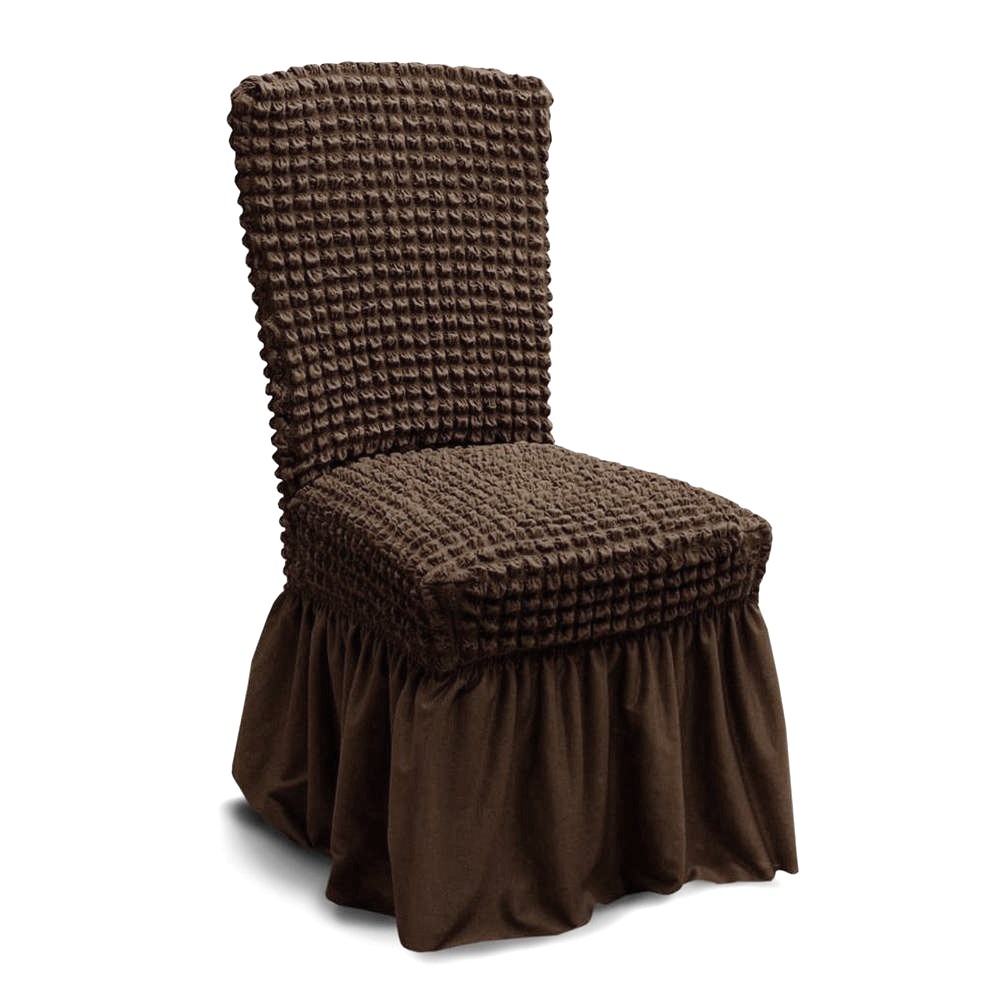 husa de scaun cu volane - cafeniu husa de scaun cu volane - cafeniu