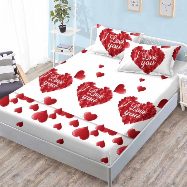 husa alba i love you inimi rosii mari