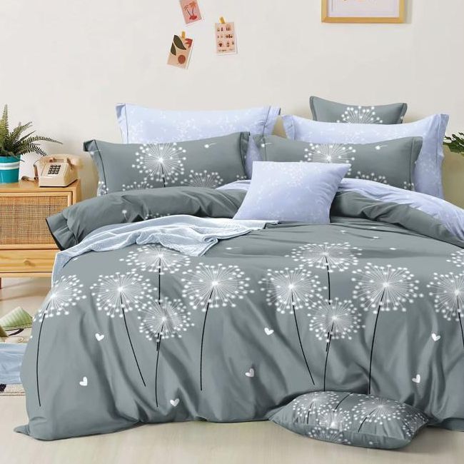 lenjerie gri cu papadii lenjerie gri cu papadii