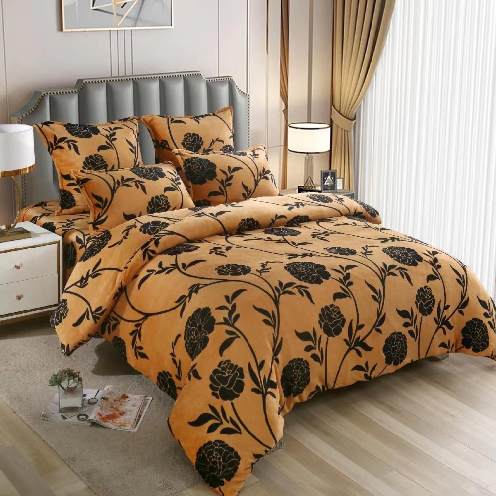 lenjerie cocolino maro cu flori lenjerie cocolino maro cu flori