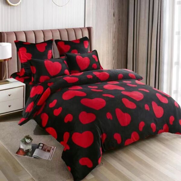 lenjerie cocolino neagra cu inimioare