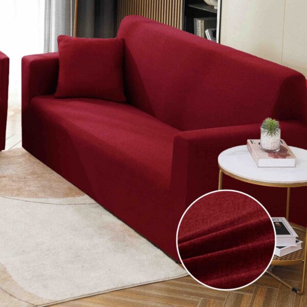 husa canapea grena uni material