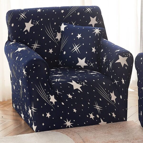 husa fotoliu bleumarin cu stelute