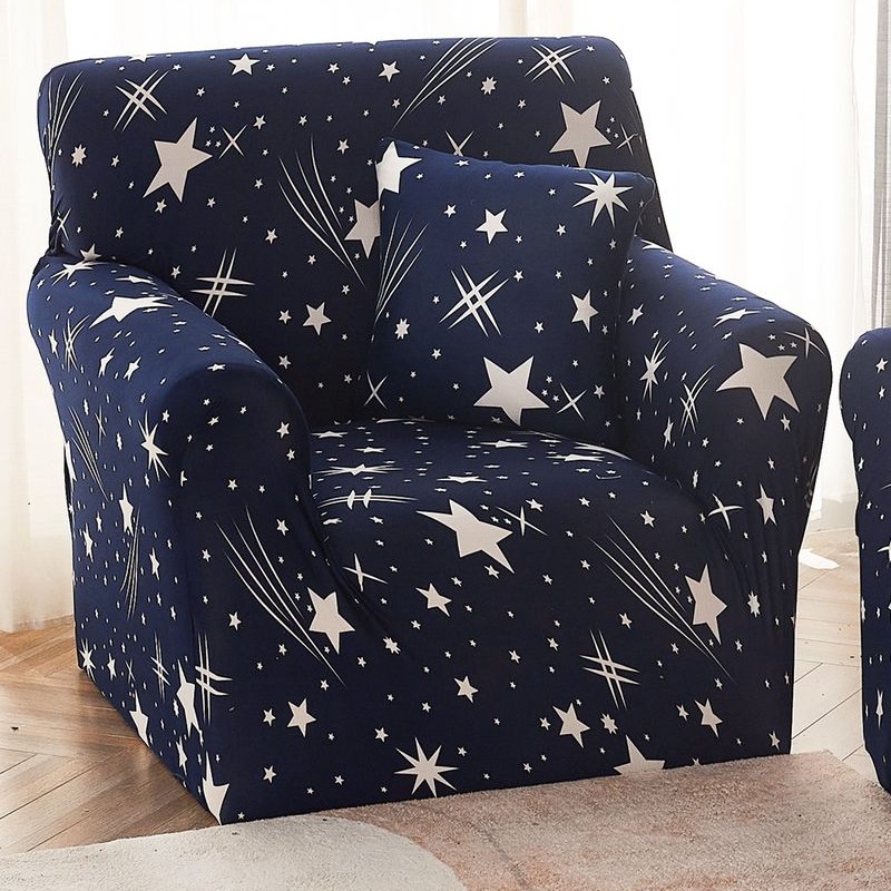 husa fotoliu bleumarin cu stelute husa fotoliu bleumarin cu stelute