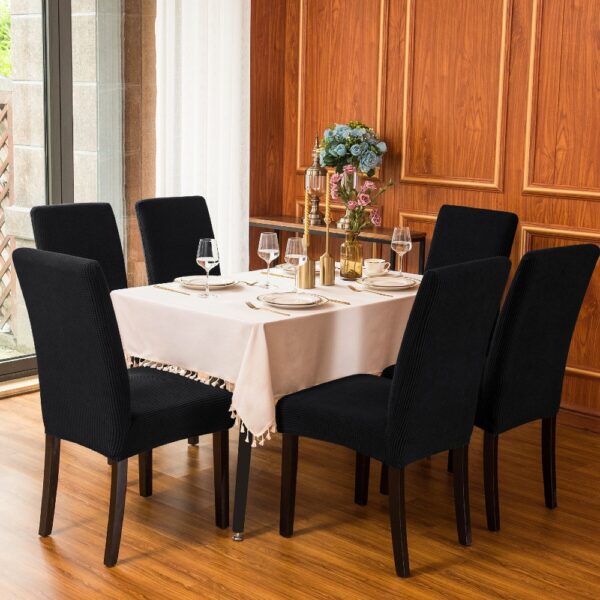 set 6 huse scaun negru