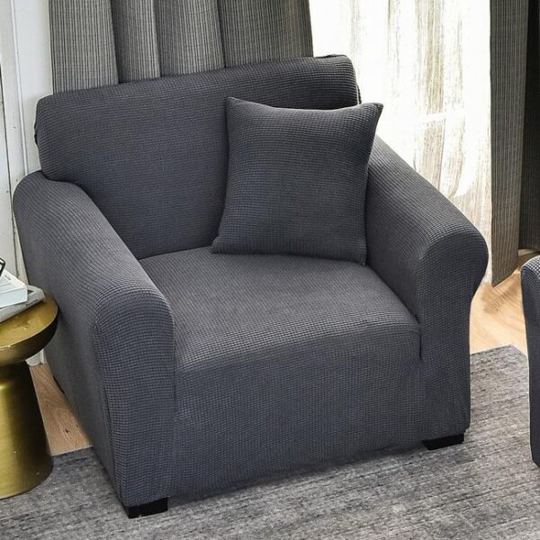 husa fotoliu gri inchis