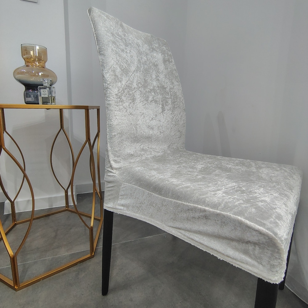 husa de scaun velvet crem 1 husa de scaun velvet crem