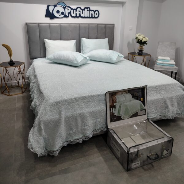 Cuvertura Sabak Verde Menta inclusiv cutie