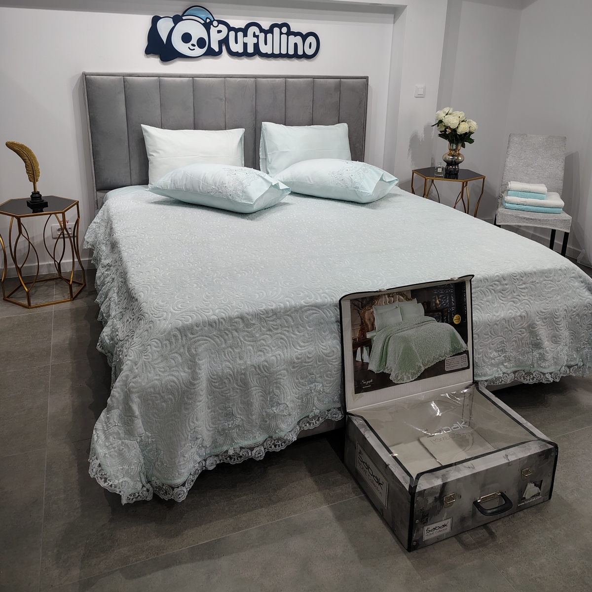 Cuvertura Sabak Verde Menta inclusiv cutie Cuvertura Sabak Verde Menta inclusiv cutie