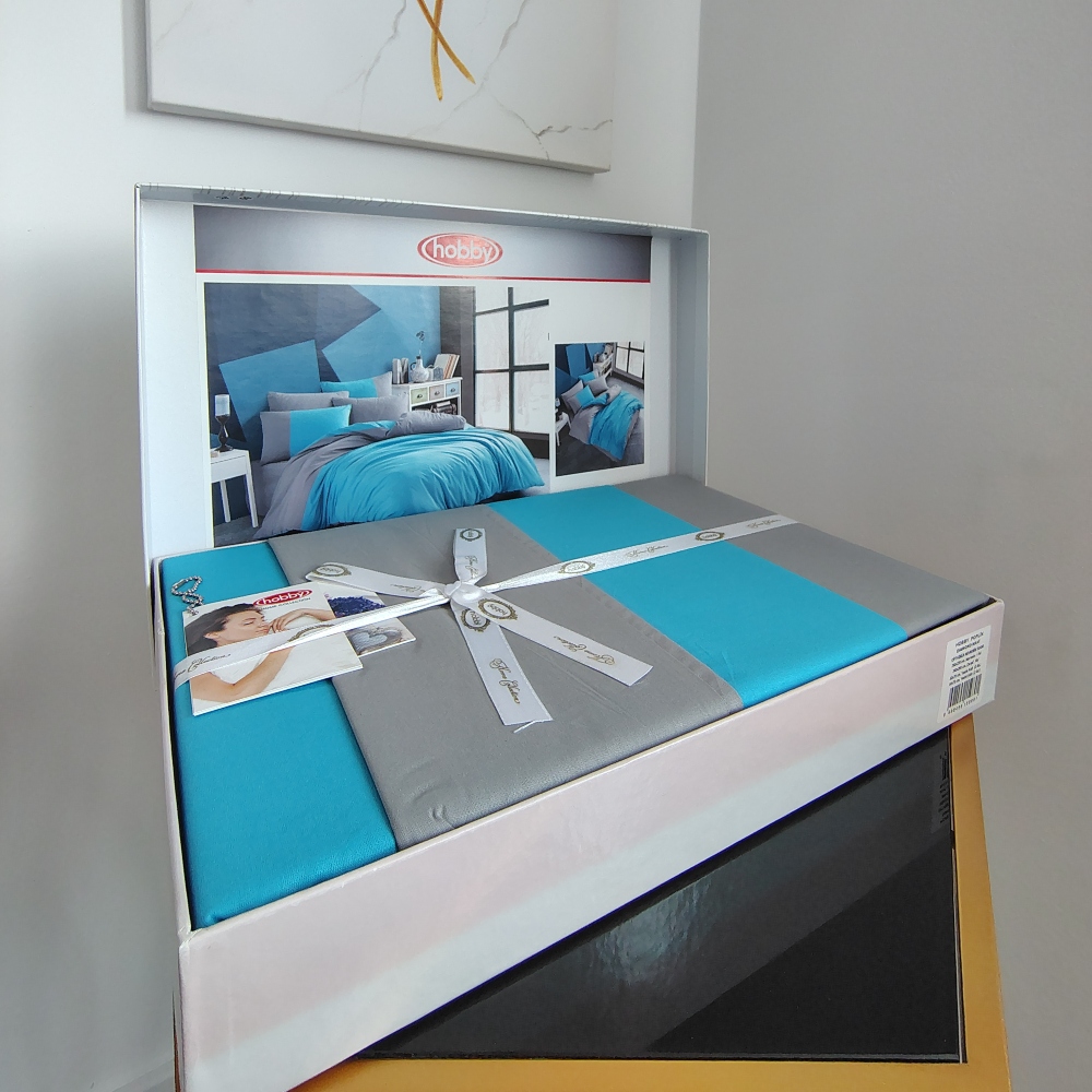 lenjerie de pat bumbac damasc albastra (1) lenjerie de pat bumbac damasc albastra