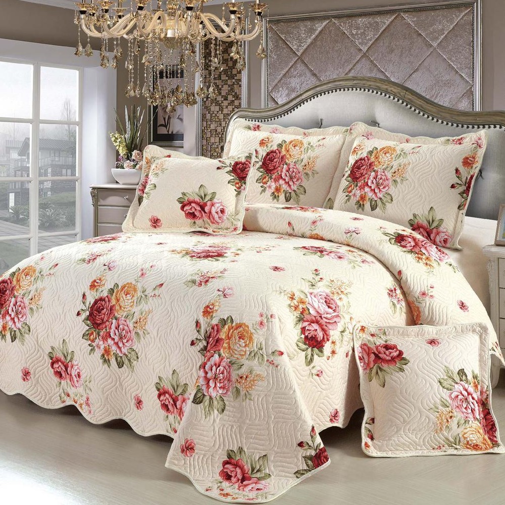 cuvertura 1 persoana crem cu flori cuvertura 1 persoana crem cu flori