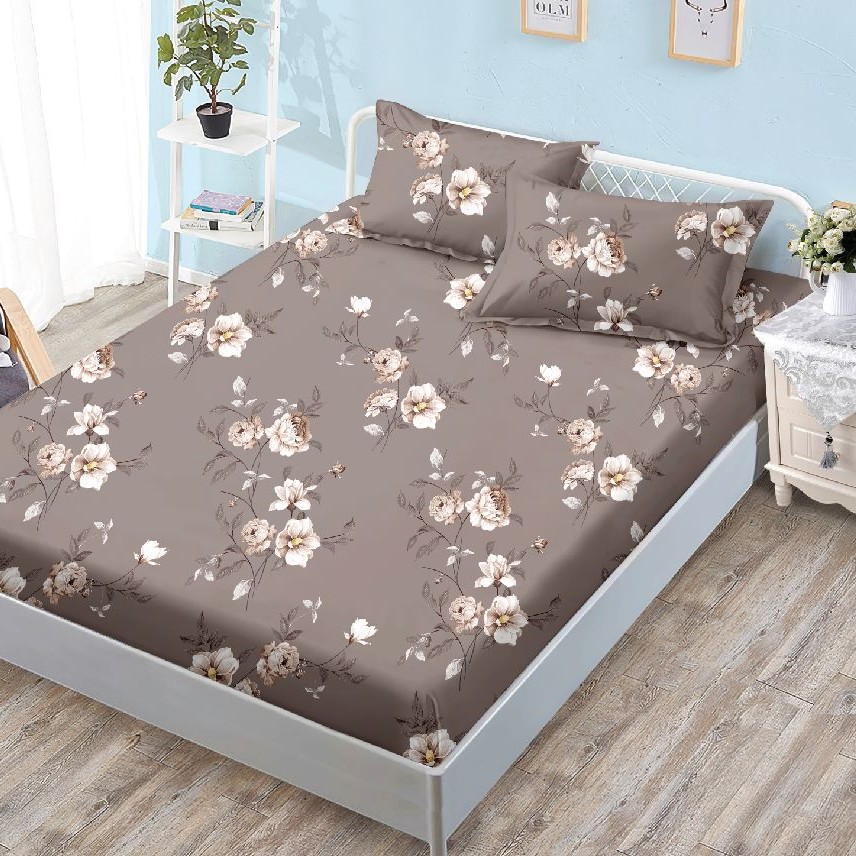 husa maro cu flori albe husa maro cu flori albe