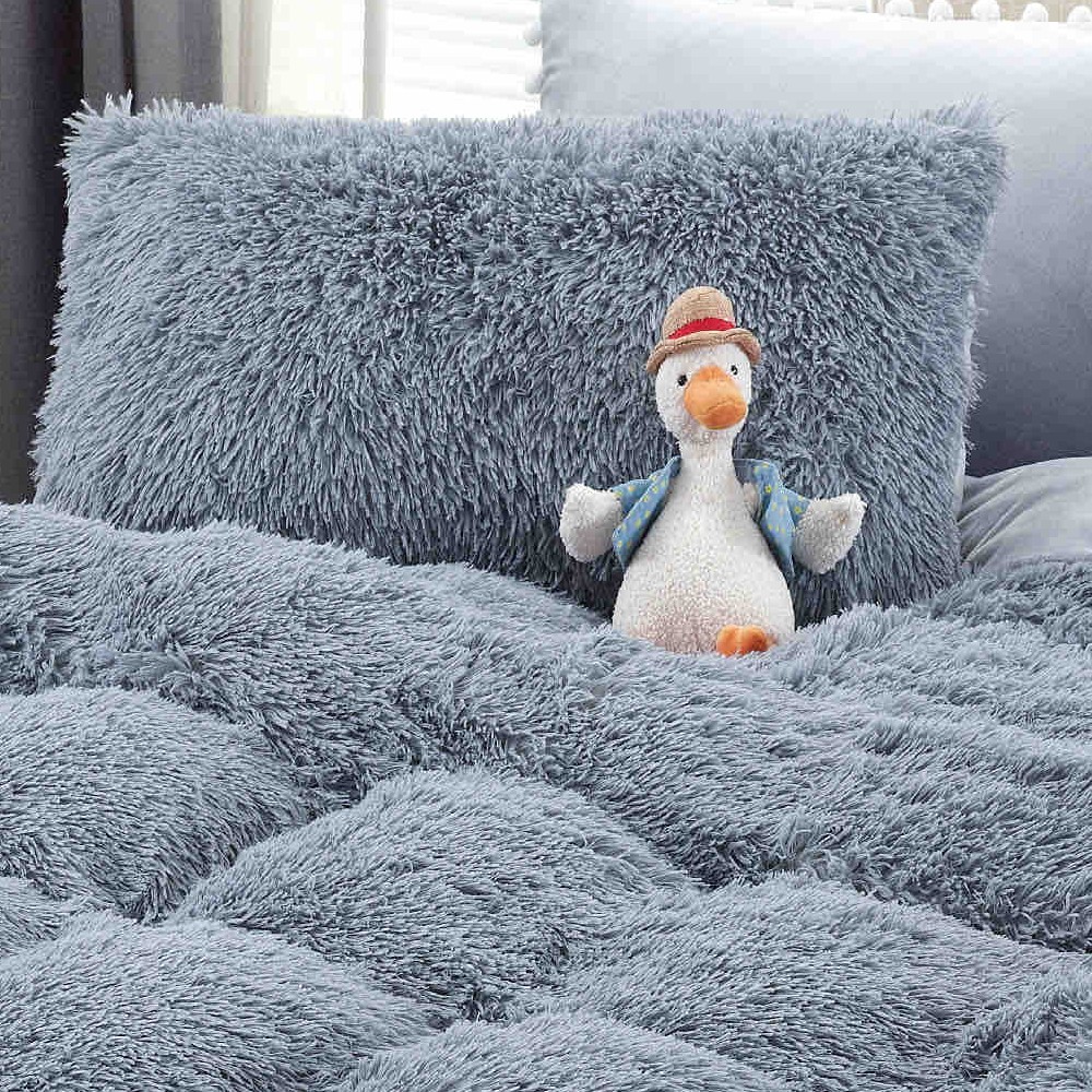 lenjerie cocolino fluffy gri aproape lenjerie cocolino fluffy gri