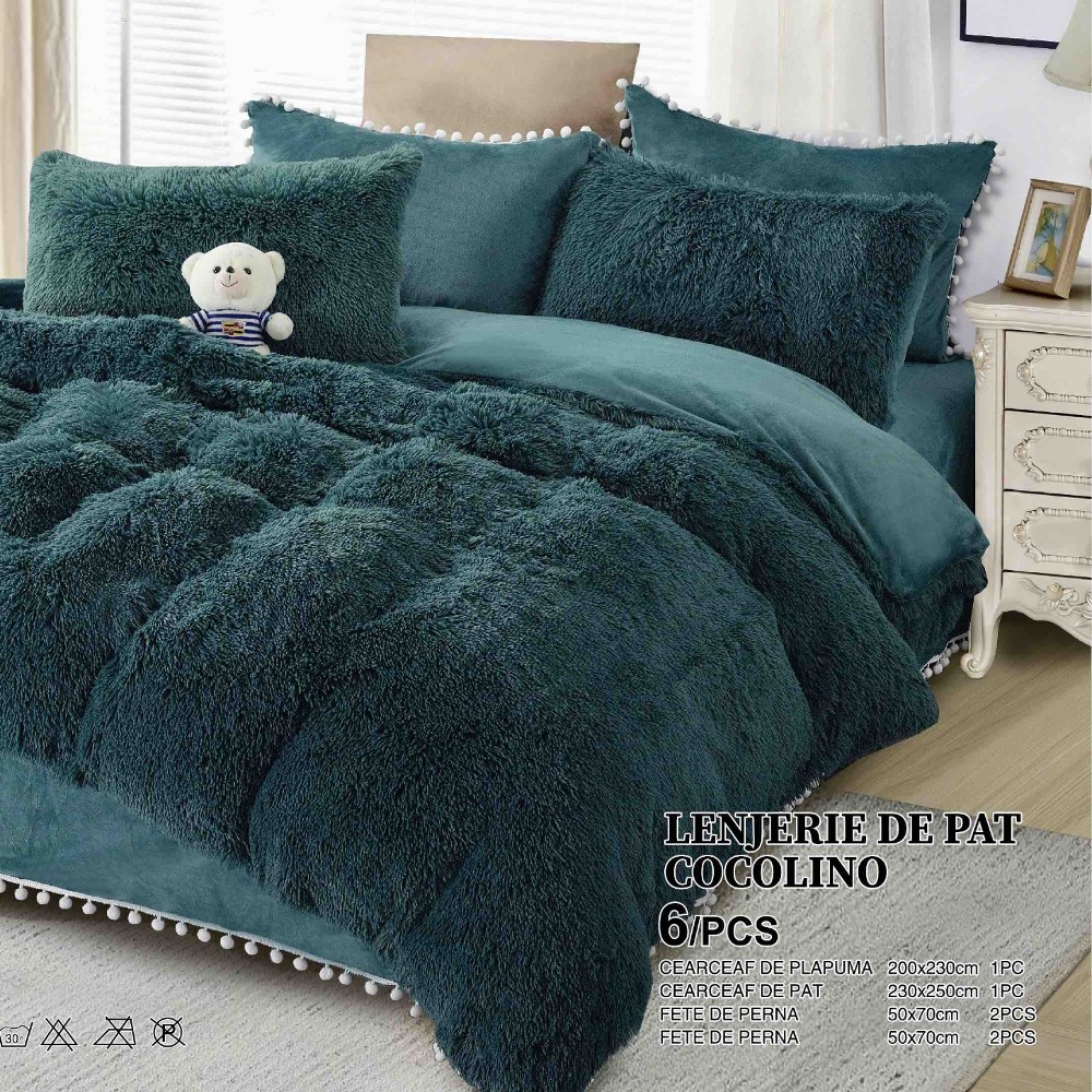 lenjerie cocolino fluffy verde inchis lenjerie cocolino fluffy verde inchis