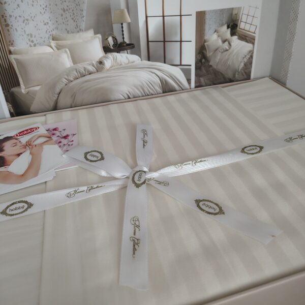 lenjerie de pat damasc crem