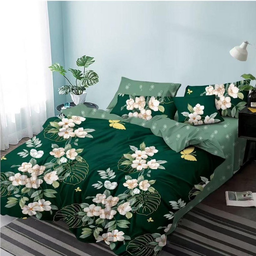 lenjerie verde flori albe lenjerie verde flori albe