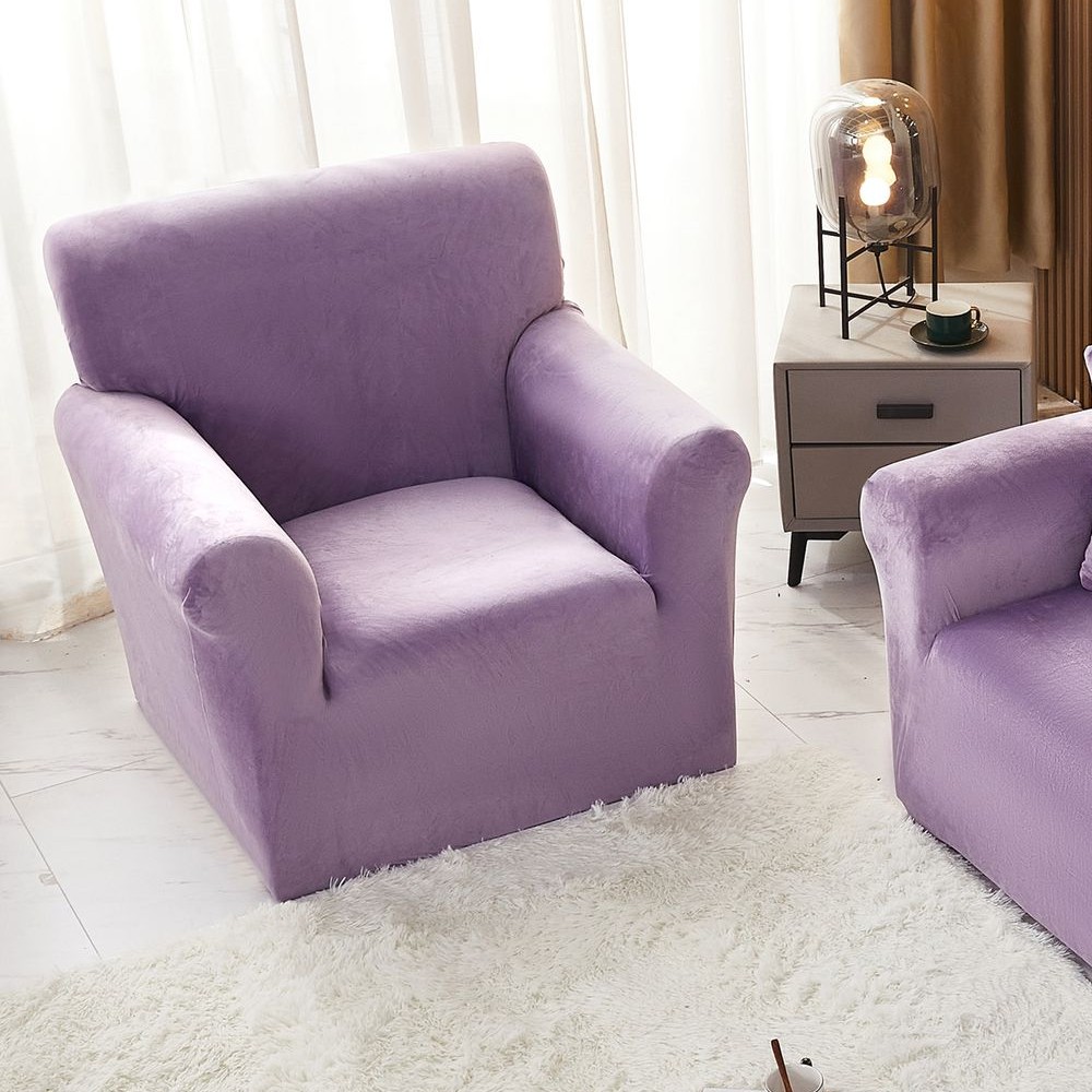 husa catifea fotoliu - mov husa catifea fotoliu - mov