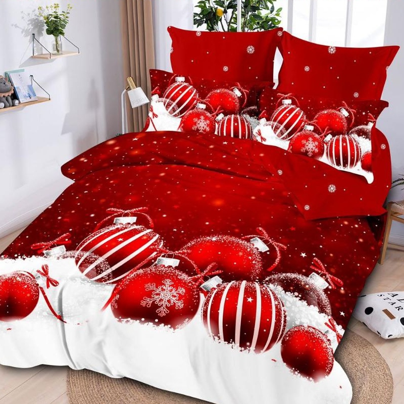 lenjerie craciun cu globuri lenjerie craciun cu globuri