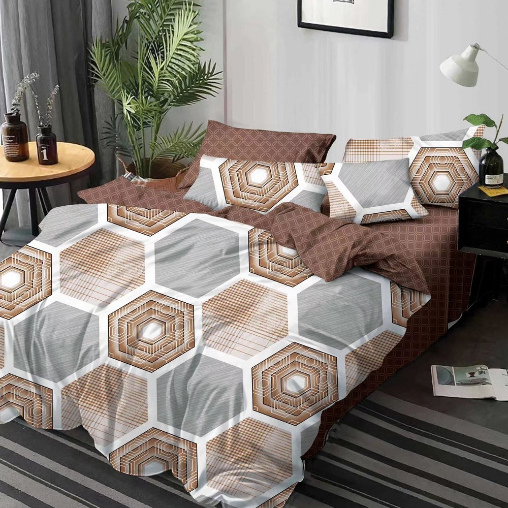 lenjerie gri-maro cu hexagonuri lenjerie gri-maro cu hexagonuri