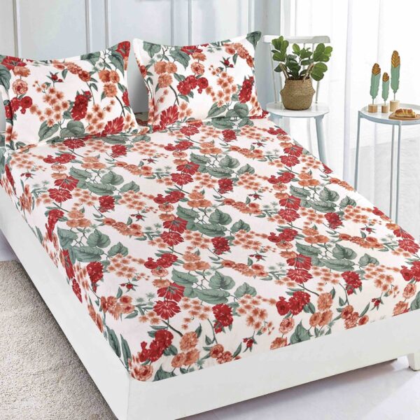 husa cocolino alba cu flori colorate