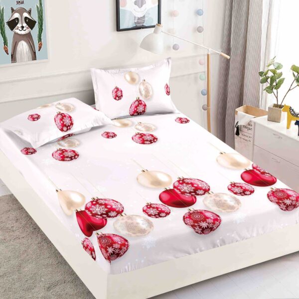 husa finet craciun globuri crem