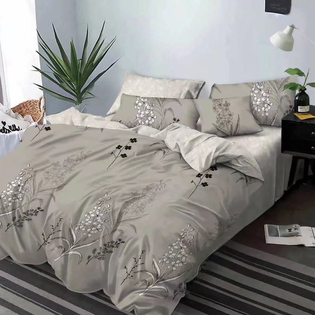 lenjerie gri cu frunze lenjerie gri cu frunze