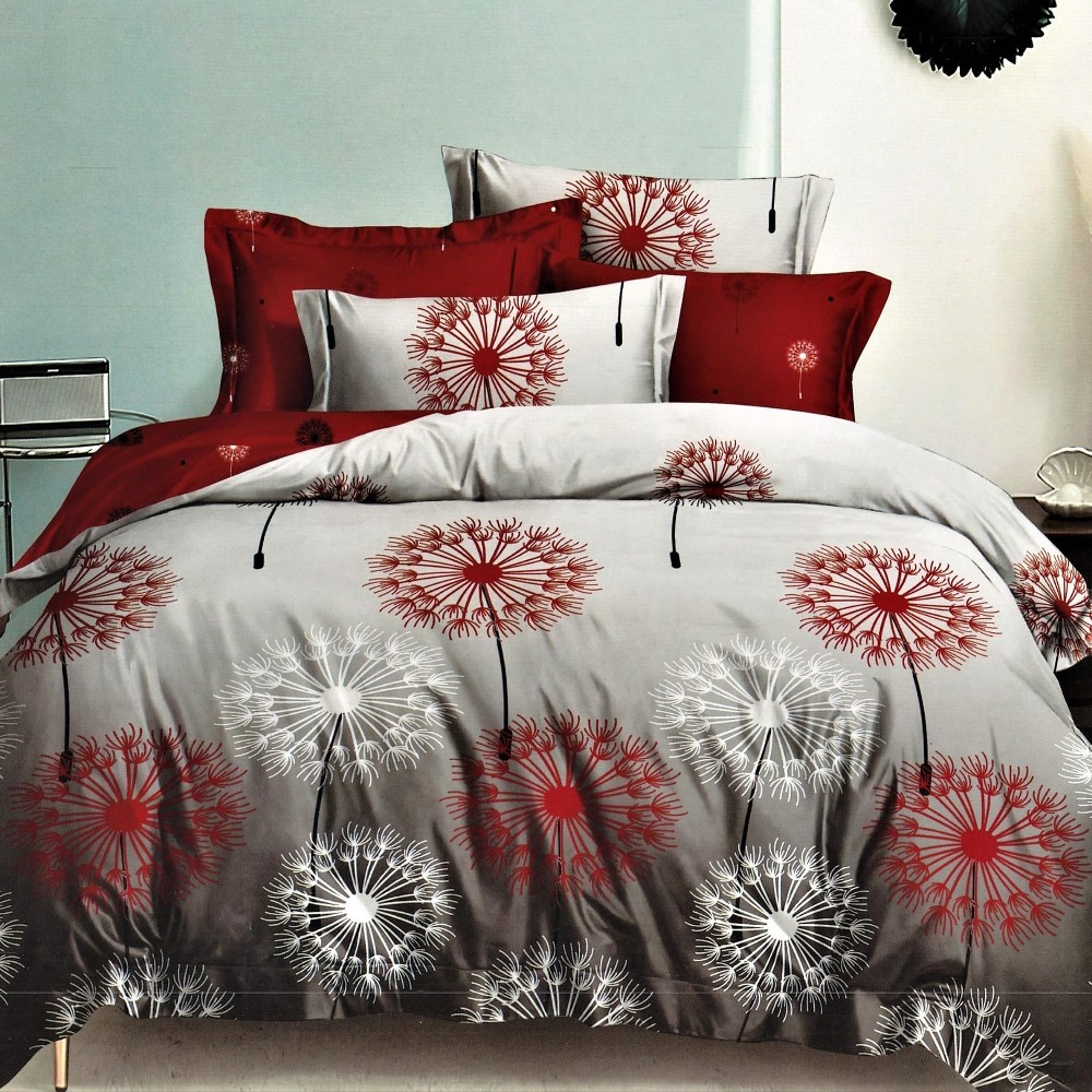 lenjerie gri cu grena si flori lenjerie gri cu grena si flori