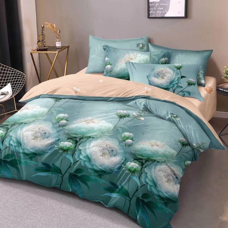 lenjerie verde bej cu flori lenjerie verde bej cu flori