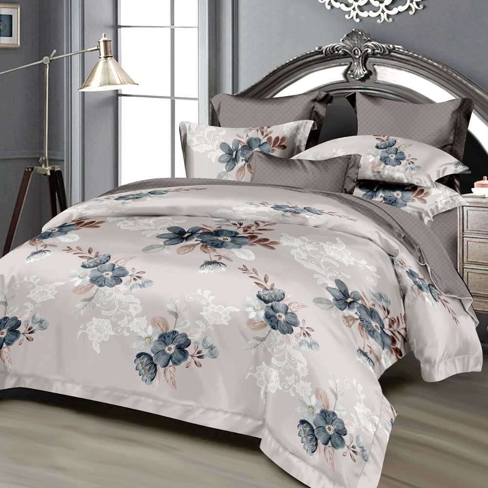 lenjerie cu flori gri lenjerie cu flori gri