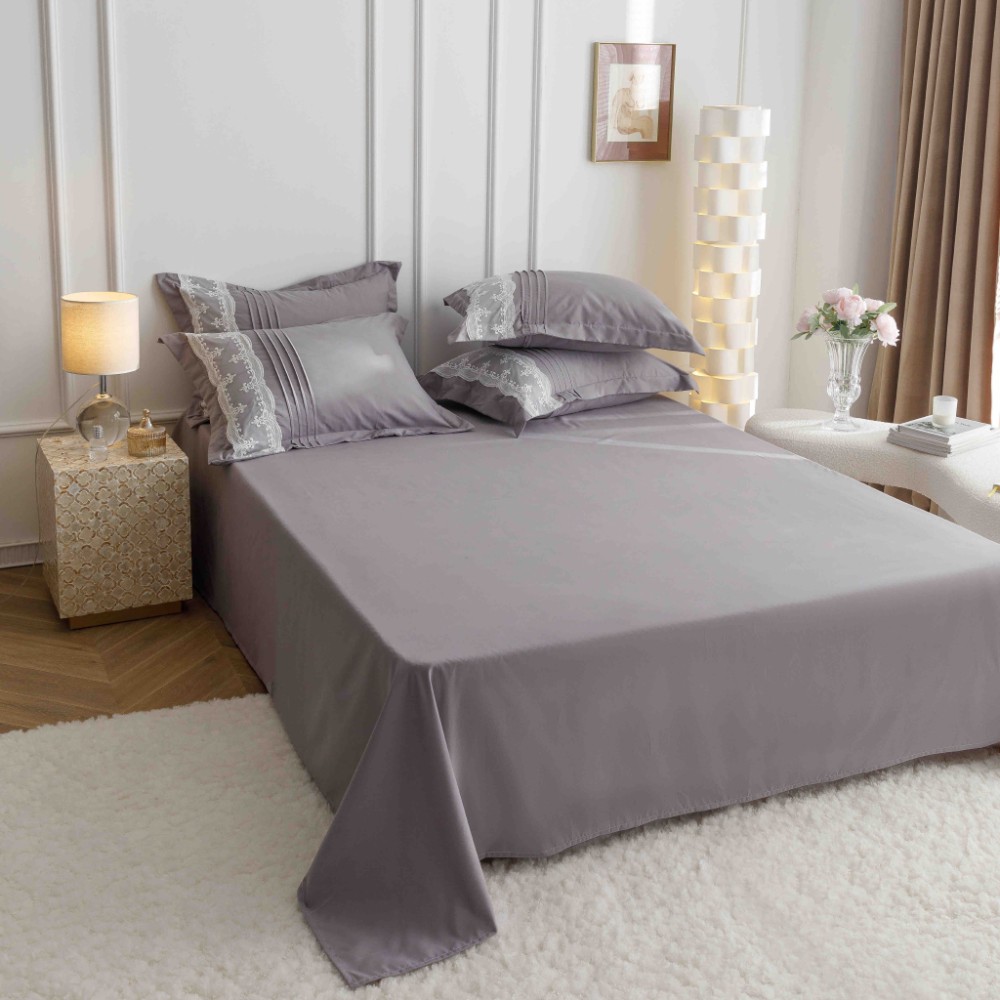 lenjerie cu pliuri inimioare si broderie - gri deschis 1 lenjerie cu pliuri inimioare si broderie - gri deschis