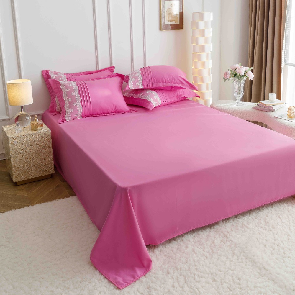 lenjerie cu pliuri inimioare si broderie - roz 1 lenjerie cu pliuri inimioare si broderie - roz