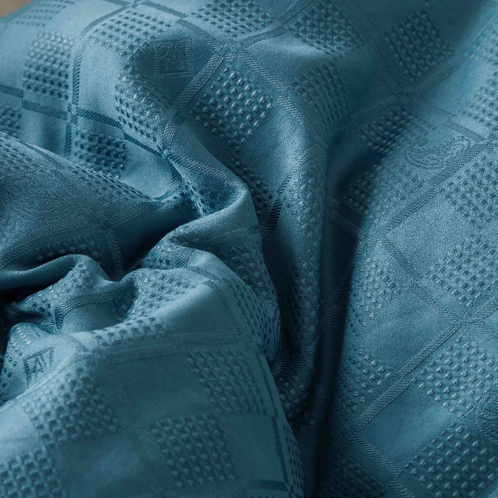 lenjerie jacquard din finet - albastru 3 lenjerie jacquard din finet - albastru