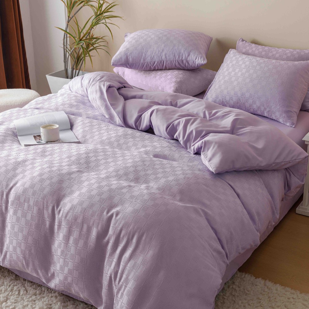 lenjerie jacquard din finet - lila 2 lenjerie jacquard din finet - lila