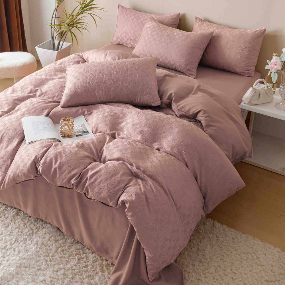 lenjerie jacquard din finet - pudra 1 lenjerie jacquard din finet - pudra