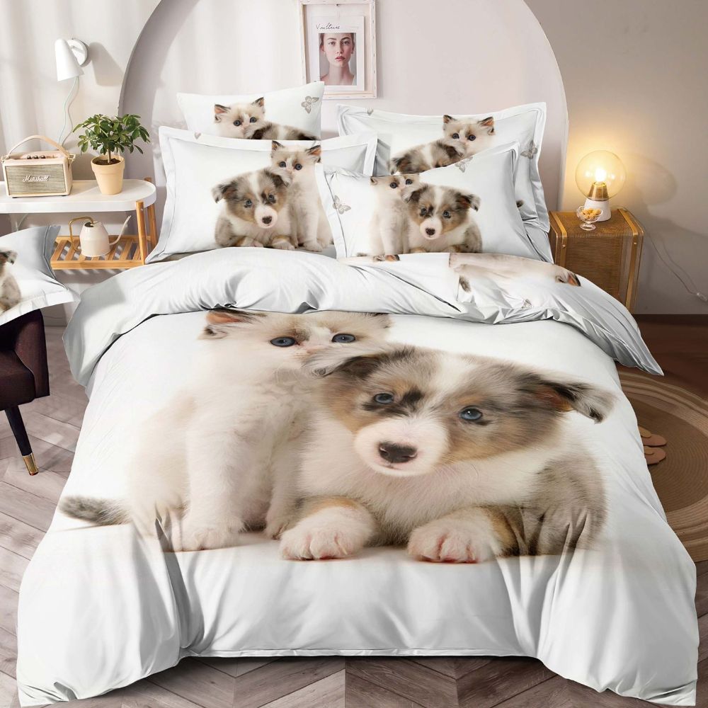 lenjerie alba cu catelusi lenjerie alba cu catelusi